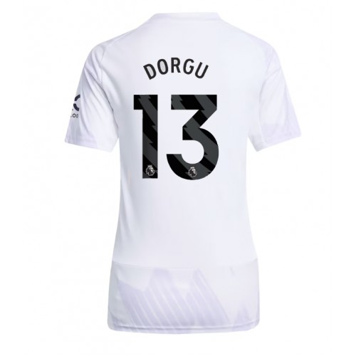 Stroje piłkarskie Manchester United Patrick Dorgu #13 Koszulka Wyjazdowej dla damskie 2025-26 Krótki Rękaw
